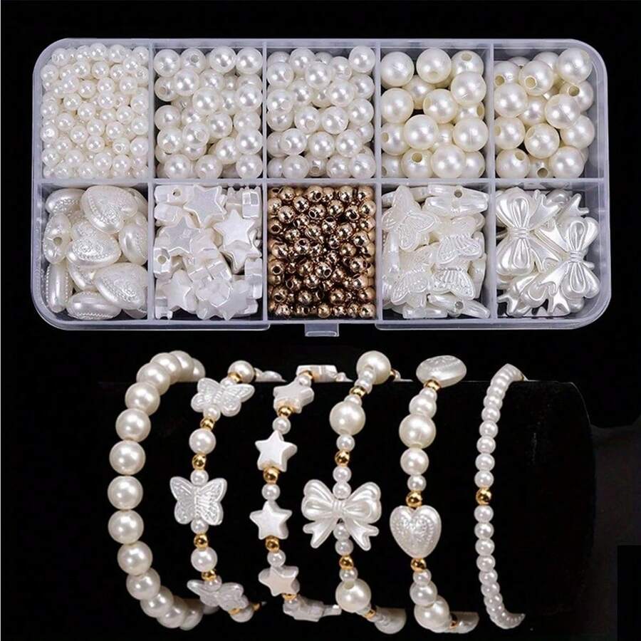 1/Box DIY Zubehör Material Paket komplettes Set aus Perlen Armband Perlen Zubehör Perlen Schnur