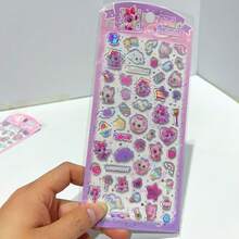 许愿猫彩色玻璃贴纸，卡通猫贴纸，适合儿童和女孩 - 彩色 - 查看 5