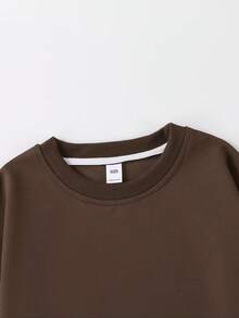 1pc Teen Boy Racing Sweatshirt, Comfortable, Spring/Autumn Outdoor Gatherings & Personalized Style - Brown - View 3