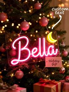 Custom Neon Sign, USB Dimmable Neon Sign Bedroom Wall Decor, Christmas Decoration/Night Light Decor, Suitable For Christmas, Wedding, Birthday, Valentine's Day Gift - Multicolor - View 6