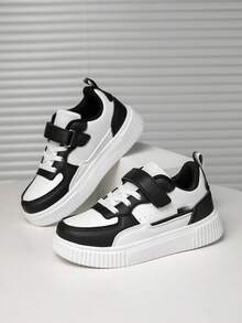 1双儿童时尚百搭运动鞋，男女童舒适防滑休闲平底鞋，适合户外穿着