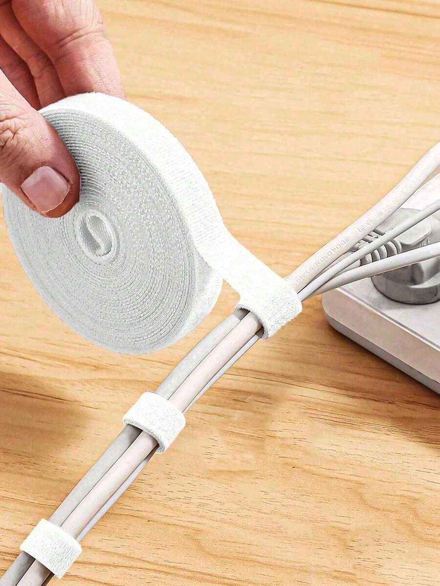 1pc Charging Cable Organizer, Cable Tie Pack, Hook-And-Loop Cable Ties, Data Cable Storage, Self-Clamping Double-Sided Winder Hook-And-Loop Straps, Suitable For Earphones/USB Cables, Computer Cable Ties, Desktop Cable Back Organizer, Cable And Wire Management For Home And Office Organization, Christmas Holiday Gift Giving - Multicolor - View 1