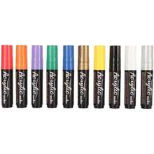 Herramientas de Dibujo Bolígrafos 10 Colores Puntas de Fibra de 15 Mm Marcadores de Graffiti Pluma de Pintura de Graffiti Rotuladores de Pintura Rupestre Artesanías de Bricolaje(default) - Multicolor - Ver 7