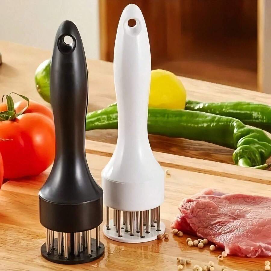 1PC Kitchen Meat Tenderizer, Camping Kitchen Tool, Stainless Steel Meat Tenderizer, Suitable For Home Kitchen ScenesTools For Making Steak(Random Color)
