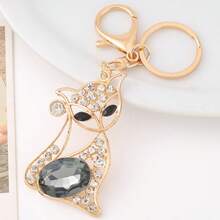 Gemstone Cat Keychain, Small Pendant Accessory, Animal Cat Charm - Multicolor - View 7