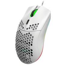 Gaming Mouse HXSJ USB Wired Gaming Mouse With RGB Lighting Effects And 6-Key Optical Mouse, Plug And Play, Suitable For Gaming, Office And Home Users. - White - View 7