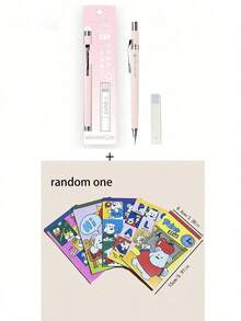 colnk 1pc Middle East Style Mechanical Pencil Set, Macaroon Colors, And Multi-Pack Sets - Pink - View 24