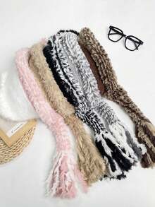 1 Stück süße Bärenohren Warm Plüsch Ohrenschützer, gestrickter Winterhut zum Gesicht klein halten, neuer europäischer und amerikanischer Herbst/Winter Stil Kälteoutfit für Frauen