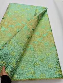 5 Yards/Pc African Jacquard Fabric, Floral Pattern Gold-Plated Lace Fabric, High-Quality Nigerian Sewing Lace Fabric, Fashion Handicraft Material, Suitable For Party Dress, Wedding Gown Sewing, Shiny Fabric, French Red & Blue - Nhiều màu - Xem 2