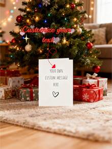 4/8Pcs Personalized Christmas Greeting Cards – Custom Printed With Your Message, Ideal For Holiday Greetings, Christmas Parties, And Sending Love To Family And Friends - Multicolor - View 2