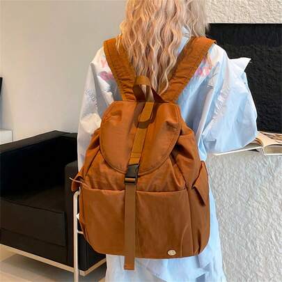 2025新款背包，韩版百搭轻便休闲简约户外旅行笔记本电脑包，女士款