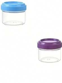 2pcs Transparent Mini Plastic Jars, Portable Small Plastic Storage Boxes For Sauces And Spices - Portable Small Plastic Containers, Bento Condiments, Seasoning And Spice Tools, Salt, Spice Storage, Convenient To Carry, Suitable For School Supplies, Picnics And Parties, Kitchen Gadgets (Random Color) - Multicolor - View 14