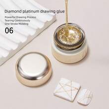 BAOSHIMAN Cable elástico de flash para dibujar esmalte de uñas, pegamento de platino para pintar y fotocurado, pegamento para metal, adecuado para decoración de uñas, se seca fácilmente y es fácil de usar, apto para salón de uñas, familia y bricolaje - Multicolor - Ver 13
