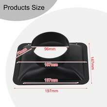 Conector de manguera de ventilador de conducto de brida larga de-150mm, adaptador de ventilación de aire para capó de cocina, tubo de ventilador, conexión de salida de escape 96CS - 150 mm - Ver 3