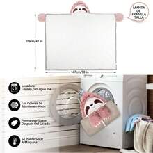 Manta con capucha para adultos, bonita manta de perezoso, suéter con capucha y guantes, manta de piel de oveja DH2I - gris - Ver 4