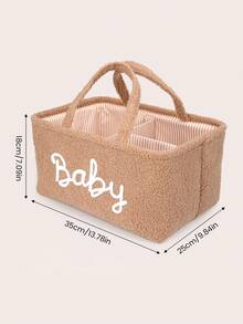 1pc Mommy Storage Bag, Baby Diaper Storage Organizer Basket, Multi-Functional Maternity & Baby Supplies Organizer Bin, Solid Color Snack Storage Box Desktop Organizer, Newborn Gift / For Personal Use, Multiple Colors Available - Multicolor - View 4
