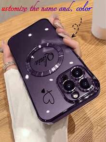 1 Stück minimalistisches kabelloses Lademagnetisches Handyhülle kompatibel mit iPhone 17, 16 Pro Max, 15 Plus, 14 Pro, 13, 12, 11, XS Max, X, 8 Plus, Schutzhülle - Violett - Übersicht 3