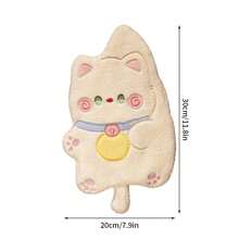 Toalla de mano de gato bonita, toalla de mano de doble espesor, trapo de limpieza de cocina absorbente de secado rápido, toallas colgantes para el baño, suministro para el hogar - 1 - Ver 8