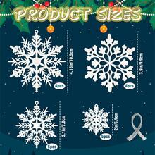 18 Piezas de Copos de Nieve - Decoraciones para Árboles Navideños, Adornos Brillantes en Plástico Blanco/Plateado/Transparente con Forma de Copa de Nieves Invierno Interior - Por supuesto - Ver 3