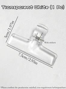 1pc Colorful Transparent Clip, Learning Material Long Tail Clip, Drawing A4 Paper Clip, High-Value Stationery File Folder Student Office Test Paper Clip, Multi-Functional Learning Material Storage Tool - Multicolor - View 10