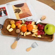 1件/2件/套 红木托盘，长方形木质收纳托盘，厨房整理托盘，食物盛放托盘，木质熟食板，木质皂碟托盘，浴室台面托盘，水槽托盘 - 彩色 - 查看 3