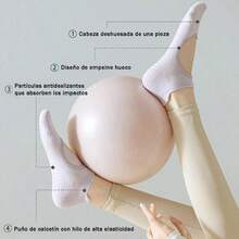 6 Pares Calcetines de Yoga Calcetines Yoga Antideslizantes para Mujer Calcetine Danza para Mujer Cómodos y Antideslizantes - 3 colores A1 - Ver 4
