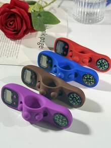 عداد خرز يدوي مع وظيفة البوصلة، إضاءة LED، عداد إلكتروني، مصنوع من مادة مطاطية، عداد متعدد الوظائف محمول للصلاة والإيمان والمستودعات وتدفق الناس وغيرها - متعدد الألوان - مشاهدة 9