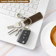 JackandChris Genuine Leather Car Keychain Universal Key Fob Keychain Leather Key Chain Holder For Men And Women JC306 - Coffee*2 - View 5