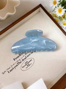 1PC High Quality Plastic Hair Claw Clips, 4inch Strong Hold Nonslip Jaw Clip, Large Marble Hair Barrettes For Thick Thin Hair, French Elegant Fashion Hair Claw, Hair Accessories For Women Girls, For Work Dating Party Daily Use, Holiday Birthday Valentine's Day Mother's Day Gift, Summer Vacation Beach Accessories, Acetate Hair Clamps, Blue Pink White, Hair Clutch Hair Catcher Clip Vacay Hair Clips - Multicolor - View 7
