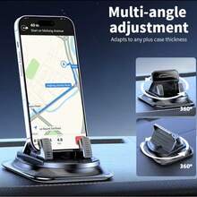 1pc 360° Rotating Car Phone Holder, Made Of ABS With Silicone Anti-Slip Pad, Compatible With Dashboard, Suitable For Car, Office, Home Use, Dashboard Rotating Navigation Phone Holder, Rotating Bracket, Premium Anti-Slip Pad, Universal Car Phone Holder, Compatible With IPhone, Android Phones, Birthday Gift, Summer Gift For Family And Friends, Car Driving Accessories, Car Phone Holder, Strong Load-Bearing Capacity - Multicolor - View 5