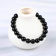 LPBeads Handmade Natural Gemstone Stretch Elastic Bracelet Healing Crystal Round Stone Beads Jewelry Gifts For Women Men,8mm,BlackObsidian - 黑曜石 - 查看 7