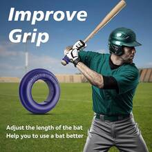 Paquete de 5 Anillos de estrangulación para Bate de béisbol para jóvenes, béisbol, softbol, teeball Tball, Anillo de estrangulación, Perilla de Bate de béisbol, Accesorios para Bate de - Azul - Ver 5
