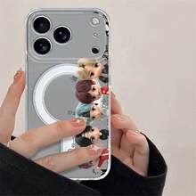 K-Pop Cute Star Design Transparent Acrylic Magnetic Phone Case Compatible With IPhone 11/11Pro/11ProMax/12/12Pro/12ProMax/13/14/13Pro/13ProMax/14Pro/14ProMax/14Plus/15Plus/15/15Pro/15ProMax/16/16Pro/16ProMax/16Plus/16E/17/17Pro/17Plus/17ProMax/17air Crystal Clear Compatible Protective Case, Scratch-Resistant Protective Case, High-Quality Acrylic, Technology Enthusiasts - White - View 4