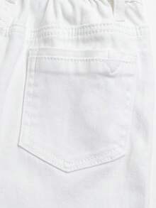 Young Boy Wide Leg Adjustable Elastic Waist Loose Fit Denim Jeans