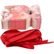 50 Juegos de Cajas de Regalo de Papel con Cuerda, Cajas de Regalo de Boda DIY, Embalaje de Dulces para Banquete de Boda, Fiesta de Compromiso de cumpleaños()(Rojo) - Multicolor - Ver 9