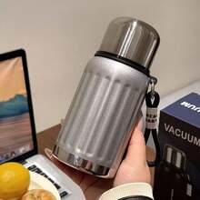 1pc 316 Stainless Steel High-End Water Bottle, Suitable For Outdoor Use - Full Metal Vacuum Insulated Tumbler, Keeps Drinks Hot/Cold; Ideal For Work, School, Camping, Sports, Travel, School Essentials, Hydration At Work, Fashionable Insulated Bottle, Portable , Travelers - Multicolor - View 14
