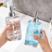 Transparent Dispenser Bottle, Press-Type Hand Soap Bottle, Bathroom Lotion Bottle, Household Aromatherapy Shower Gel Empty Bottle - Multicolor - View 1