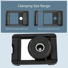 Microscopio para Telfono 100X, Microscopio de Bolsillo con Clip para Telfono, Luz CPL, Microscopio de Fijacin de Lente de Cmara de Telfono de Enfoque Automtico para Disfr - Negro - Ver 4