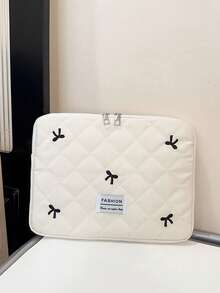 Funda para laptop con forma de diamante bordada y lazo, estuche para tablet PC, funda para laptop, bolsa para computadora, bolsa para laptop resistente al agua para negocios y regreso a clases