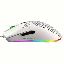 Gaming Mouse HXSJ USB Wired Gaming Mouse With RGB Lighting Effects And 6-Key Optical Mouse, Plug And Play, Suitable For Gaming, Office And Home Users. - White - View 4