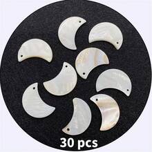 30/100pcs 10mm Natural White Freshwater Shell Beads - Rainbow Color Round Loose Beads, Suitable For Jewelry Making DIY, Bracelet Necklace Earring Craft Supplies - White - View 21