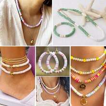 2600 piezas Kit de cuentas de arcilla DIY - Juego de pulseras de la con el Yin Yang y los Ocho Trigramas, con cuentas de cerámica suave y colorida para manualidades de joyería - Multicolor - Ver 4