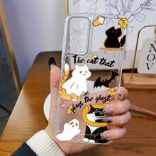 Funda Transparente de Gato de Navidad para Xiaomi Redmi Note 13 Pro/Note 13/Note 13R/Note 12 Pro/Note 11T Pro/Note 12T Pro/Note 11 Pro/Note 10/Note 9 Pro/Note 8 Pro/Note 8/K60/K50/K40S/K30/A3/9i/9C/9A/9/13C/12C/10X/10C/11 Lite/14/12 Lite Funda de Teléfono Cámara TPU a Prueba de Golpes - Colores mixtos - Ver 7