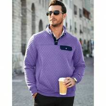 Camisetas de manga corta y cuello redondo para hombre, de algodn, cmodas, suaves - para hombre + G + Z Light Purple - Ver 3