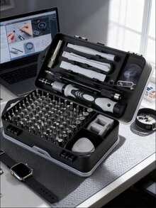 1/2pcs, 115-In-1 Precision Screwdriver Set - Includes Storage Box. Magnetic Repair Tool Set With Non-Slip Ergonomic Handle, Suitable For IPhone, Laptop, Desktop Computer, Watch, Glasses And Other Electronic Devices DIY Repair. Portable Tool Set, Essential Common Tools, Fun DIY Tools, Practical And Thoughtful Gift For Men. [Random Style, Random Shipping, Random Packaging] - Multicolor - View 2