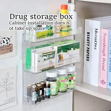 桌面/壁挂式化妆品收纳展示架，家用免钻孔浴室储物架，摆件及日用品收纳架 - 彩色 - 查看 7