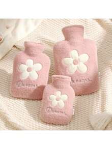 Plush Hot Water Bottle, Double-Layer Removable And Washable Hot Water Bottle, Suitable For Warming Abdomen, Body And Hands, Can Also Be Used For Office Hand And Foot Warming, Relieving Menstrual Pain, Can Be Used As A Hand Warmer And Foot Warmer, Ideal Christmas Gift And Back-To-School Gift. - Multicolor - View 4