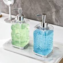 Transparent Dispenser Bottle, Press-Type Hand Soap Bottle, Bathroom Lotion Bottle, Household Aromatherapy Shower Gel Empty Bottle - Multicolor - View 2