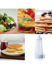 1000ml Hand-Cranked Batter Mixer Bottle Batter Dispenser - Clear - View 3