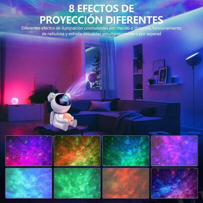 Astronauta Proyector de Galaxias y Estrellas con Lámpara Lunar, Luces Estrelladas de Nebulosa con Control Remoto/Temporizador,Adecuado para Niños, Dormitorios de Adultos, Salón, Regalo de Cumpleaños